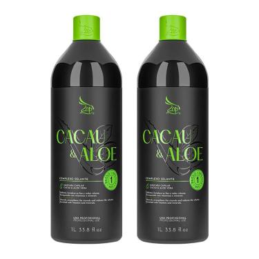 Imagem de Kit 2 Escovas Progressivas Cacau & Aloe Vera Passo Único 1 Litro