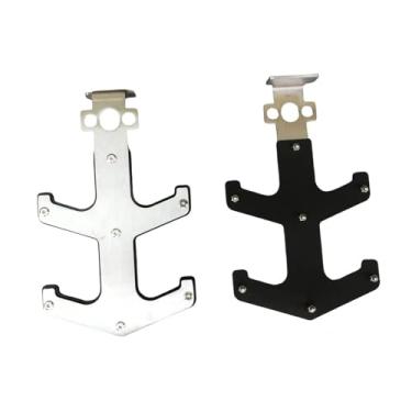 Imagem de Vaveren Suportes para barras montados em rack, ganchos para barras, acessórios para agachamento, organizadores práticos de armazenamento para fitness, ganchos