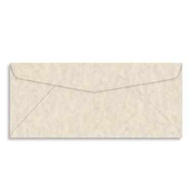 Imagem de Pacote com 25 envelopes de pergaminho envelhecido natural - tamanho carta comercial nº 10 (11,2 x 23,5 cm) - Envelope decorativo antigo estilo vintage