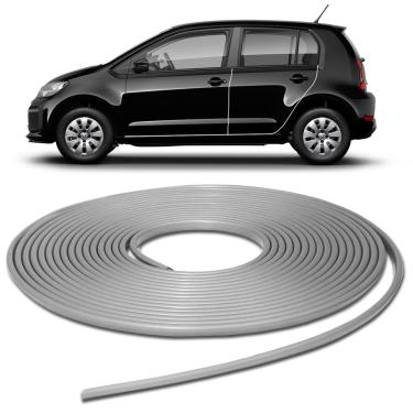 Imagem de Borracha Protetor de Borda Porta Autoadesiva Prata 10 Metros