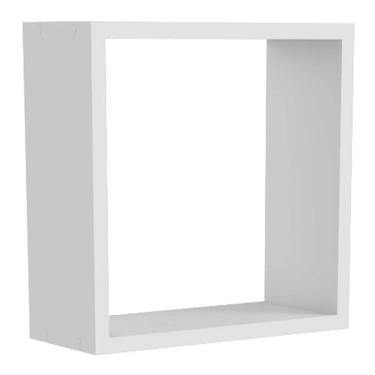 Imagem de Nicho Quadrado Decorativo 30cm Branco Brilho - Móveis Peroba Branco Brilho