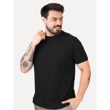 Imagem de Camiseta Aramis Masculina Piquet Gola Retilinea Textura Preto Tamanho: