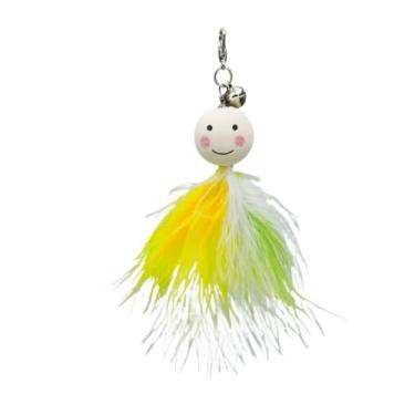 Imagem de Luzhengyang Recargas de varinha Feather Cat Teaser – Cabeças inspiradas em pássaros naturais, acessórios de brinquedo de gato para brincadeiras interativas (pacote com 5) (boneca saia de grama – Cool