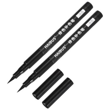 Imagem de PATIKIL Caneta marcador de tecido de 14 cm, 2 peças de marcador de ponta de pincel de tecido de secagem rápida à prova d'água para conserto de cores, cinza escuro