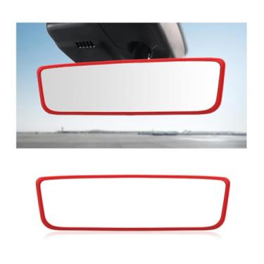 Imagem de Unifizz Moldura protetora de espelho retrovisor de carro, capa de espelho retrovisor automotivo de silicone para mulheres, homens e meninas, capa protetora de borda de espelho compatível com modelo 3
