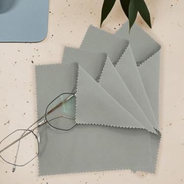 Imagem de Pacote com 4 panos de limpeza de microfibra premium – alta densidade, ultramacios, sem arranhões – Limpa óculos, telefones, telas e muito mais