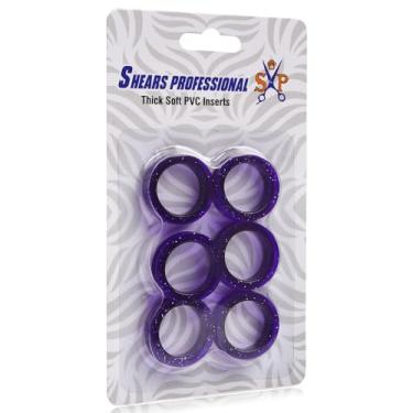 Imagem de Shears Professional 6 anéis de dedo de silicone macio - anel de tesoura para cuidados de animais de estimação - acessórios para barbeiro - anel de tesoura para cães