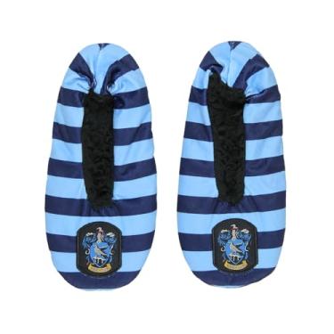 Imagem de Bioworld Chinelos Harry Potter com brasão de casa com sola antiderrapante para mulheres e homens - todas as 4 casas disponíveis, Corvinal, X-Large