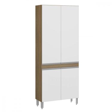 Imagem de Armário Paneleiro Para Cozinha 80x202cm Mdp 0452 Menu Móveis Branco
