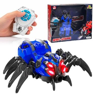 Imagem de Robo Aranha Controle Remoto Com LED Som Solta Fumaça Brinquedo Eletrôn