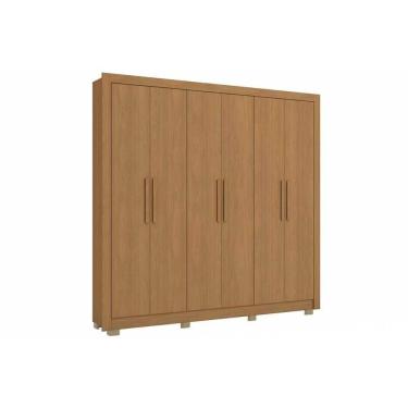 Imagem de Guarda Roupa Casal 6 Portas E 3 Gavetas C/ Pés Cb04m569 Canela - Kappesberg
