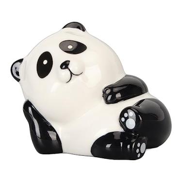 Imagem de Suporte para queimador de incenso de porcelana branca panda com alívio de rua bonito e realista para queima e decoração em varas de incenso em ambientes internos