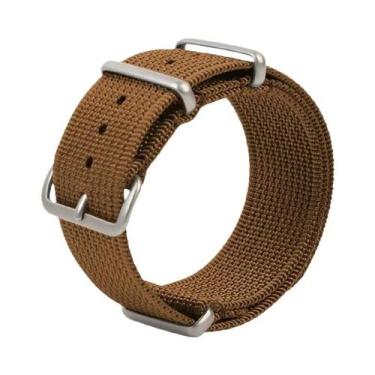 Imagem de Pulseira De Relógio De Nylon Marrom Verde Preto Militar Esportiva Casu