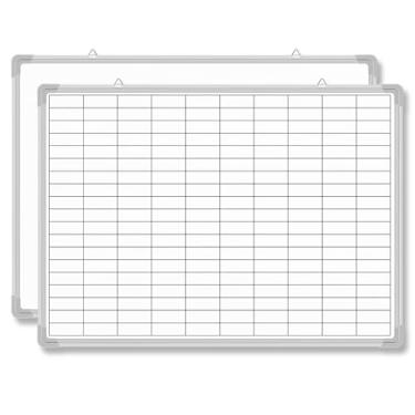 Imagem de AmazingSpark Quadro branco forrado com moldura de alumínio em branco quadro apagável a seco quadro branco reutilizável montado na parede para agendamento, listas de planejamento semanal para trabalho