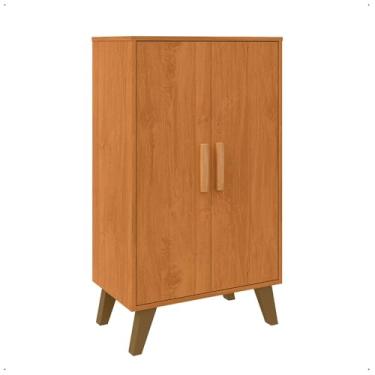 Imagem de Armário Sapateira Organizador Multiuso Prático Quarto Com Rodízios ou Pés 2 Portas(Mobi madeira)