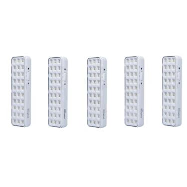 Imagem de Kit 5 Luminárias de Emergência Autônomas LDE 30L, Branco