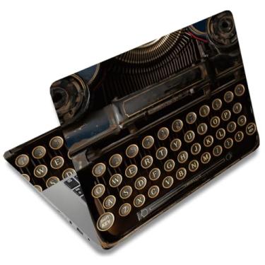 Imagem de SUPERDANT Capa de adesivo vintage para notebook, notebook, máquina de escrever, retrô, protetor artístico, cadernos, universais, decalques de vinil, serve para 30.5 cm 33.0 cm 33.8 cm 35.6 cm 38.1 cm
