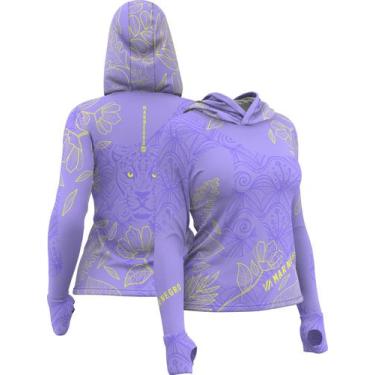 Imagem de Camiseta Capuz Feminina Mar Negro Sublimada Camisa Dry Fit Pesca Peixe