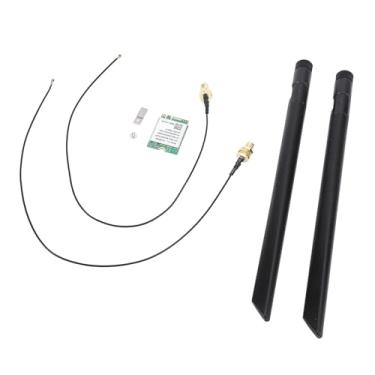 Imagem de Fabater Placa WiFi M.2 Avançada 1800Mbps 5.2 Placa de Rede Sem Fio Tecnologia MU-MIMO para Transmissão de Alta Velocidade, Conexão Estável, Adequada para Vários Dispositivos, (Antenas Externas)