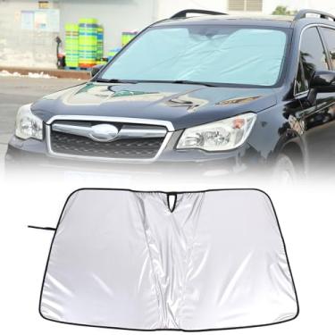 Imagem de Para-brisas compatível com Subaru Forerster 2013-2018, para-sol com fio de memória 1 peça, viseira de proteção UV dobrável para janela frontal interna