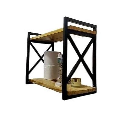 Imagem de Prateleira Estilo Industrial - Não ENFERRUJA - Não DESCASCA PINTURA/ou só par de suporte(20 x 45cm completa)