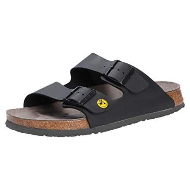 Imagem de BIRKENSTOCK Tênis de trabalho feminino antiestático Birko-Flor Mules Arizona, preto, tamanho 38-Palmilha normal, 36 EU, Preto, 40