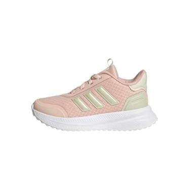 Imagem de adidas Tênis de corrida infantil X_PLR, Rosa blush/ouro gelo metálico/branco maravilha, 17