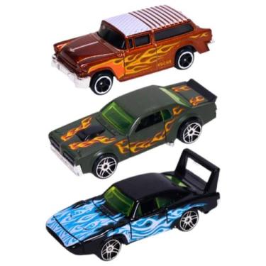 Imagem de Kit 3 Carrinhos Miniatura Esportivo Metal 1:64 Sortidos - Castela