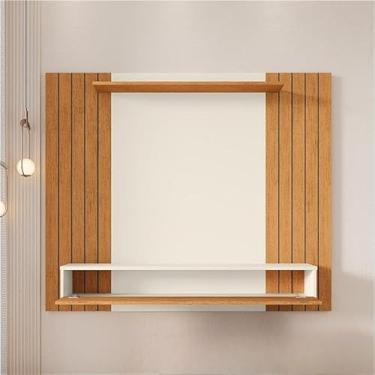 Imagem de Painel para Tv Ripado até 42 polegadas Berlim Com Gaveta Amplo Espaço painel para tv(OFF WHITE/NATURE)