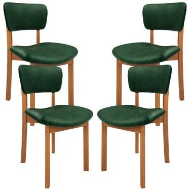 Imagem de Kit 4 Cadeiras Para Sala De Jantar Cozinha Living Estofada Dara L02 ma
