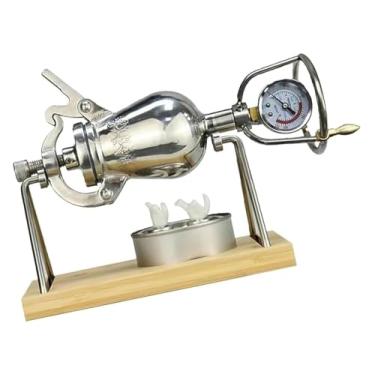 Imagem de Pequena máquina manual de pipoca para uso doméstico Máquina de pipoca de aço inoxidável adequada para reuniões familiares de Natal (500 ml)