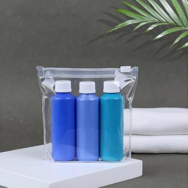 Imagem de Sacos Ziplock de EVA transparentes para viagens e uso diário, sacos de embalagem de presente de amostra de cosméticos à prova d'água
