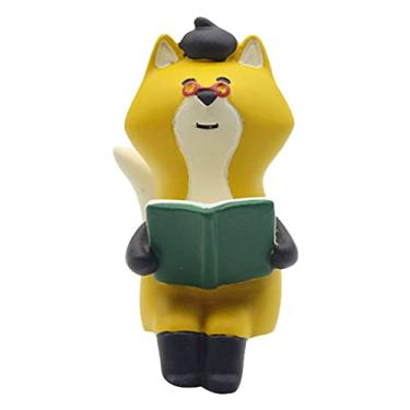 Imagem de Estátua de mesa de gato, linda requintada resina sintética ecológica ornamento de estante animal, decoração de mesa para casa, sala de estar, estudo, escritório, estante (tipo 3)