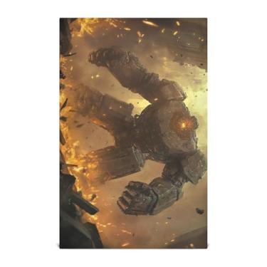 Imagem de Joisal Conjunto de toalhas de mão macias para limpeza de cozinha de 71 x 45 cm com robô gigante