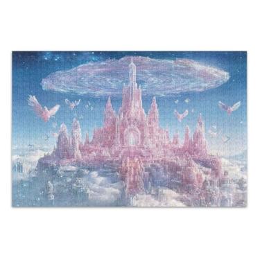 Imagem de Quebra-cabeças exclusivos Crystal Palace Pink para adultos com letras nas costas para adultos 1000 peças