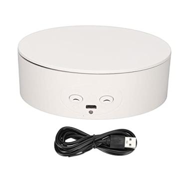 Imagem de Suporte giratório de 360 graus, toca-discos elétrico para garrafas de vinho, relógios cosméticos, capacidade de carga de 3 kg, operação silenciosa, alimentado por USB ou bateria, sentido anti-horário