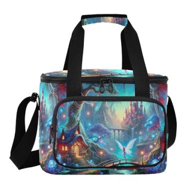 Imagem de Fairy Castle Galaxy Caixa térmica roxa, lancheira isolada, bolsas térmicas para viagens
