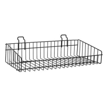 Imagem de Cesto Para Painel Canaletado Cor Do Produto Epoxi:PretoMedidas:20 x 40