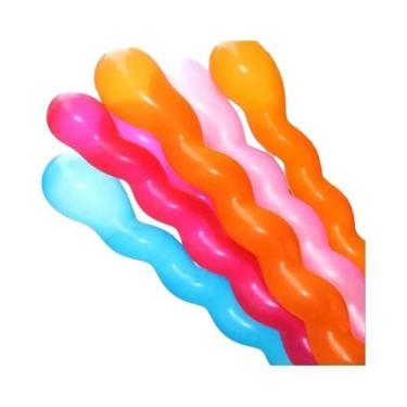 Imagem de Balões De Látex Espiral Coloridos 100pcs Com Inflador Para Decoração D