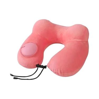 Imagem de Travesseiro De Pescoço Inflável Portátil Em Forma De U, Dobrável, Tipo