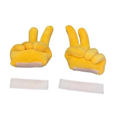 Imagem de Aymzbd Decorações para capacete de esqui, enfeites para capacete, acessórios para ciclismo, acessórios para andar de bicicleta, V Sign