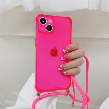 Imagem de Colar crossbody colhedores cabo transparente capa de telefone macia para iphone 13 12 Pro Max 11 X XR XS 7 8 Plus SE 3 capa à prova de choque, X7, para iPhone 11Pro Max