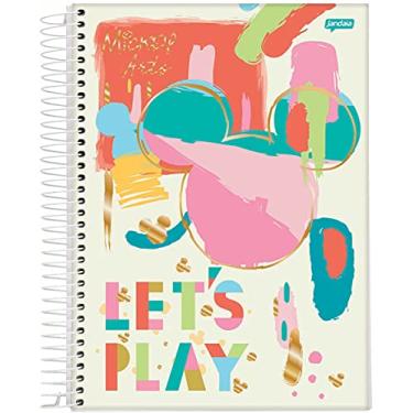 Imagem de Caderno Espiral Capa Dura Universitário 10 Matérias Mickey Lets Play 160 Folhas, Jandaia