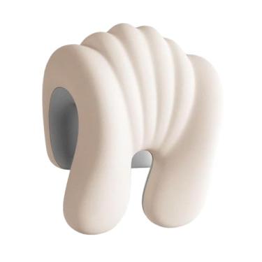 Imagem de Zialofi Almofada de apoio para pescoço para cadeira de escritório, almofada de encosto de cabeça, de suporte de pescoço confortável em espuma viscoelástica, Branco