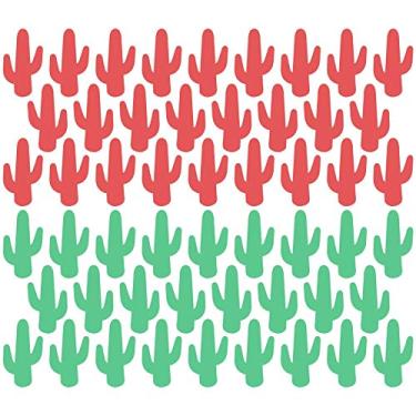 Imagem de Adesivo de Parede Cactos Verde e Rosa 52un 5x9cm