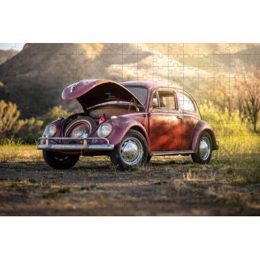 Imagem de Quebra-Cabeça Cognitivo Fusca Antigo 300 Peças em MDF - Coleção TEA & 