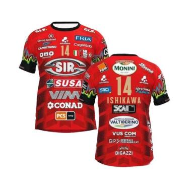 Imagem de Camisa De Voleibol Unissex Nº. Camiseta Masculina Sir Safety Perugia B