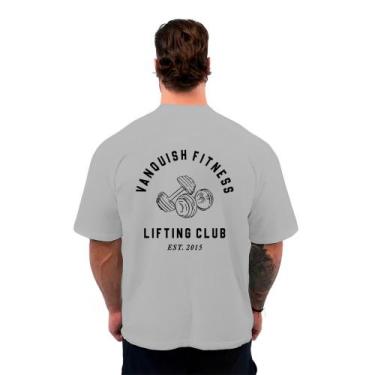 Imagem de Camiseta Oversized Masculina Streetwear Maromba Vanquish, Cinza, XG