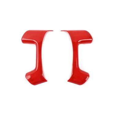 Imagem de RAZPOY Capa de acabamento de volante vermelha compatível com Chevy Silverado/Tahoe/Suburban/Avalanche/Escalade/GMC Yukon/GMC Sierra 2007-2013