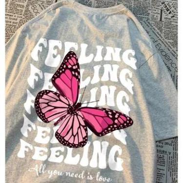 Imagem de Camiseta Estampa nas Costas de Borboleta Feeling Streetwear - Dinka, m